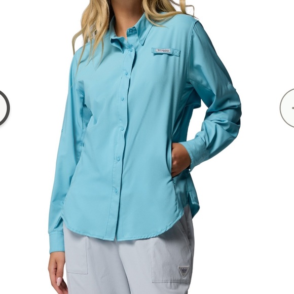 Columbia Women's Size XL Performance Fishing Gear Button Down Shirt - Picture 1 of 11